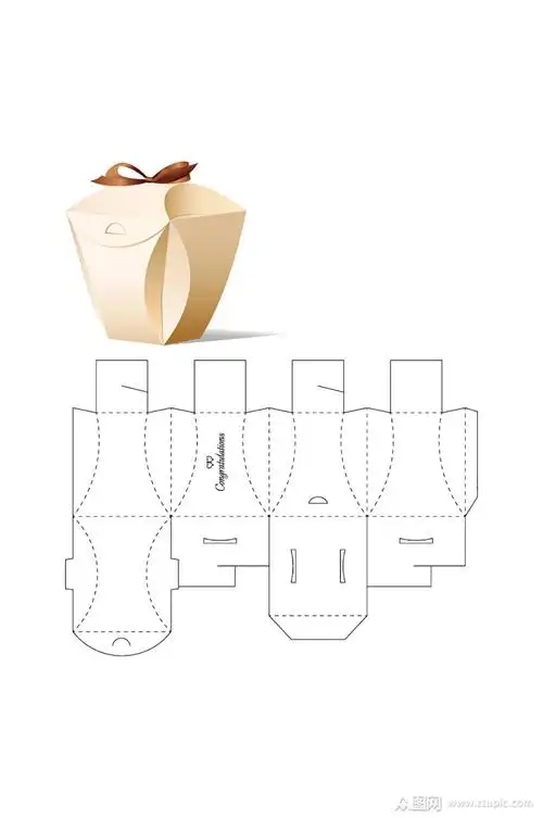 ai包装盒刀版图设计盒型展开图模切刀模刀线模板