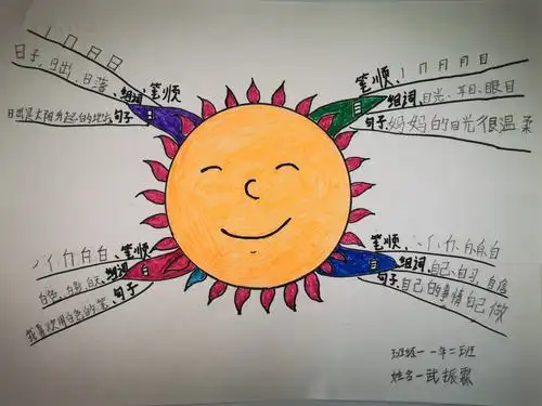 红阳小学学生手绘思维导图作品展示(一学年)