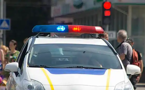 警车,汽车,红色,蓝色,警报器