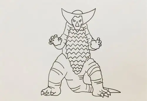 哥莫拉怎么画_卡通简笔画_简笔画大全