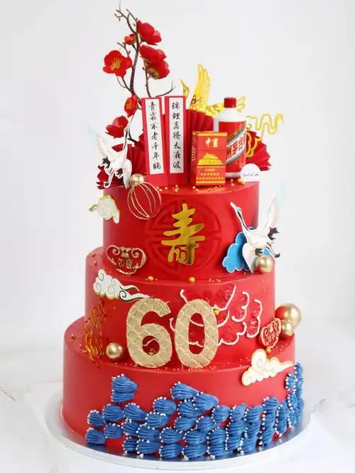 60大寿生日蛋糕长辈大寿蛋糕深圳生日蛋糕