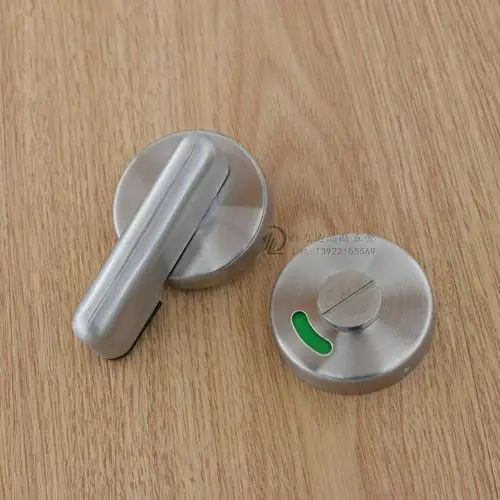 厂家直销卫生间隔断门锁五金配件公共厕所不锈钢304指示锁门锁扣