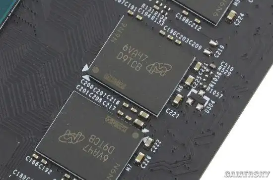 镁光gddr5显存颗粒,单颗规格1gb/32bit,共6颗令人惊讶的是这款显卡