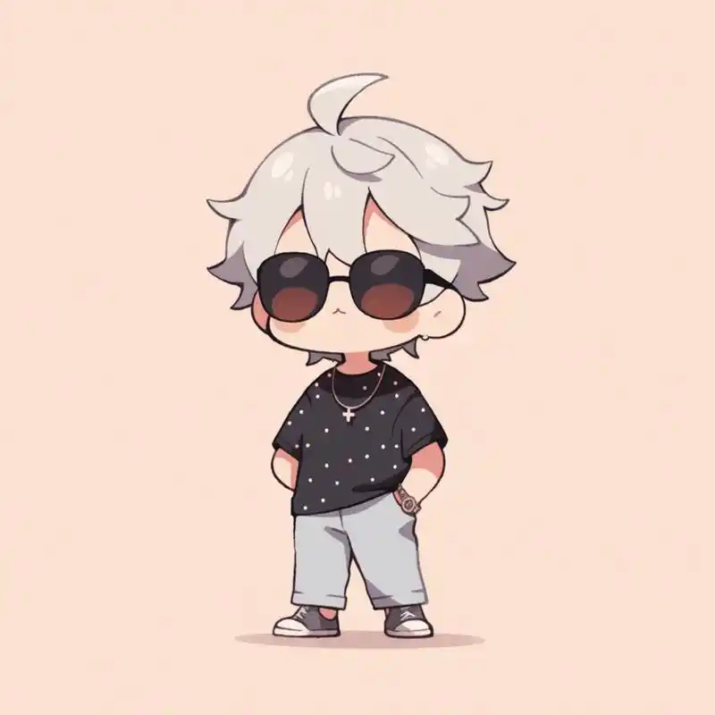 可爱男孩头像|墨镜一戴,谁也不吃9815 #浪漫生活的记录者# #q版