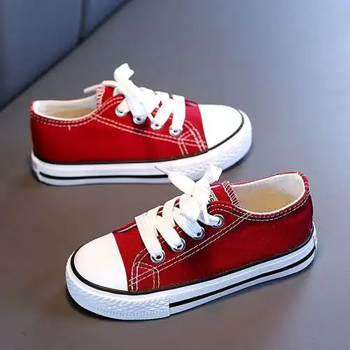 儿童帆布鞋女童鞋子2023冬季新款男童小白鞋透气防滑软底板鞋