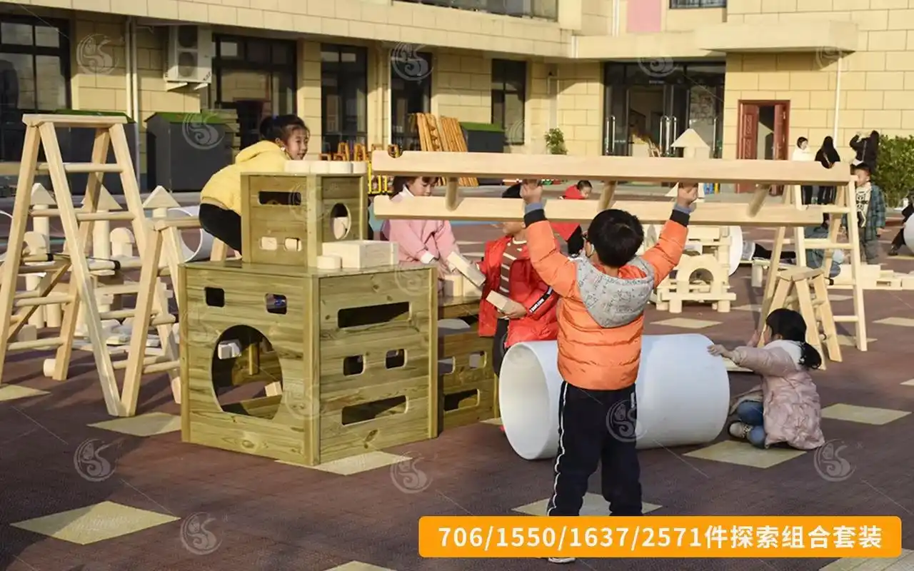 安吉游戏,低结构材料.安吉游戏户外套装运动器材:箱子,梯子, - 抖音