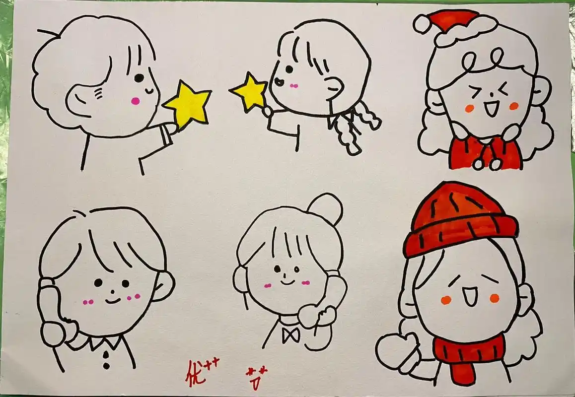 爱画画的小朋友 #儿童绘画作品 #简笔画 这一学期以来的成 - 抖音