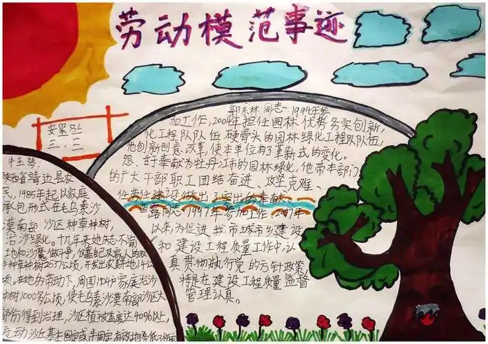 劳动模范事迹手抄报大全