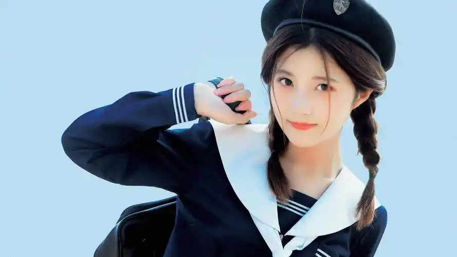 海边水手服美女写真-美女壁纸 - 壁纸之家