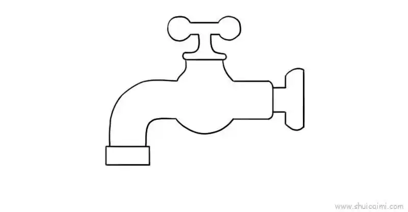 水龙头简笔画画法图解