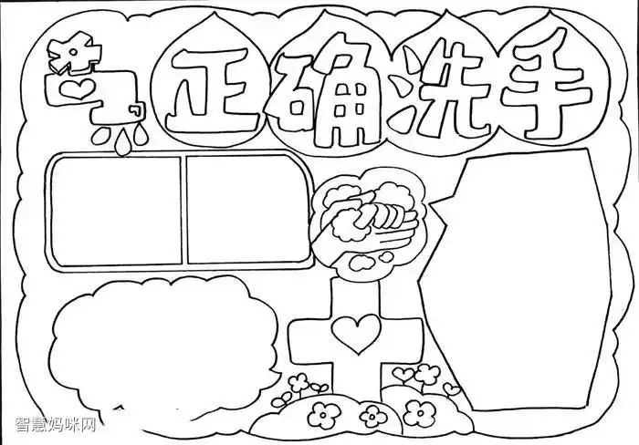 如何正确洗手的手抄报