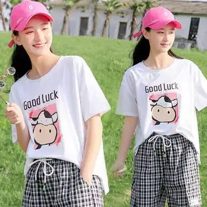 15岁13女孩夏天短袖女甜美可爱14大童夏装半袖12初中学生夏季t恤