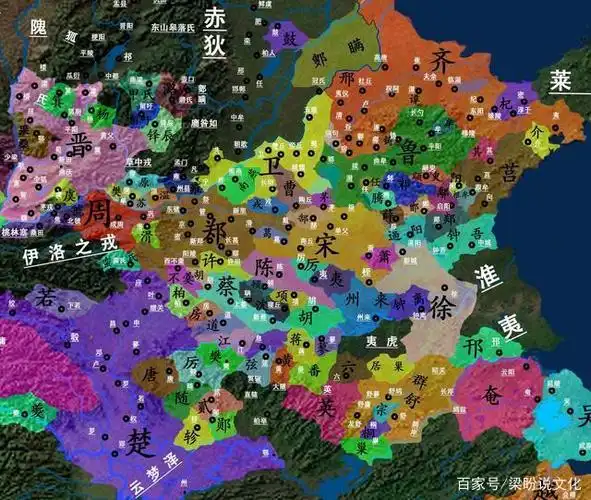 (图一:春秋战国时期的诸侯国)