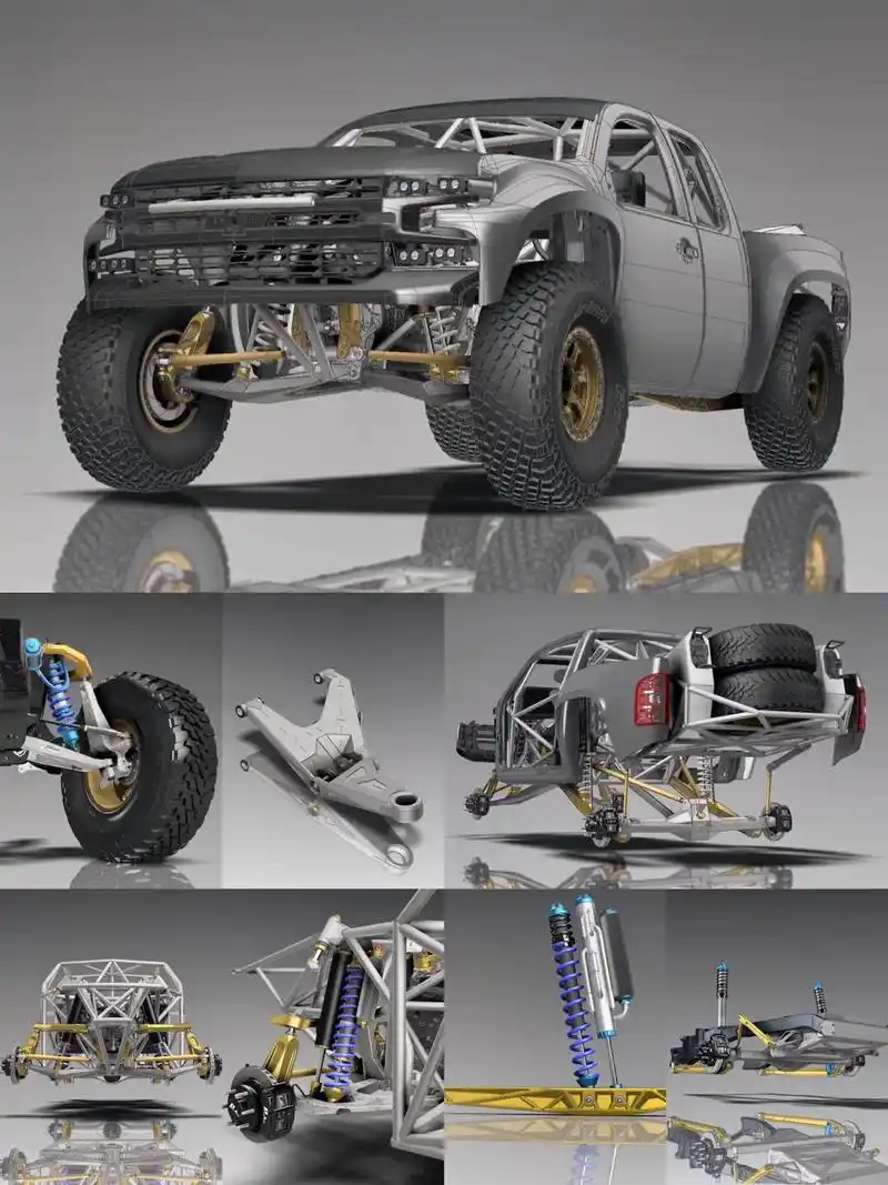 巴哈版索罗德悬挂结构#三维模型#机械设计#模型制作#钢管车#巴哈1000