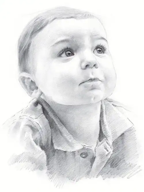 铅笔素描如此简单可爱的baby