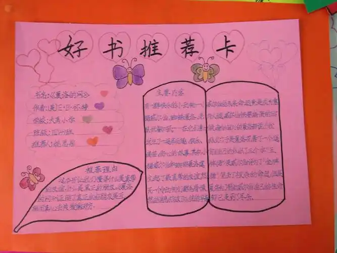 大禹小学四(4)班孩子精心制作的好书推荐卡
