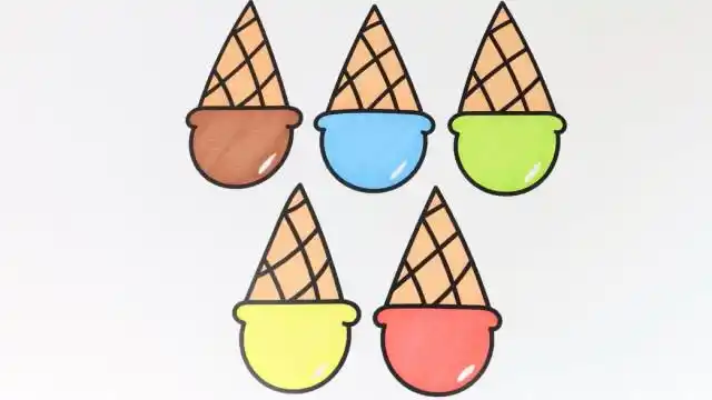 美味的甜筒冰淇淋雪糕简笔画课程