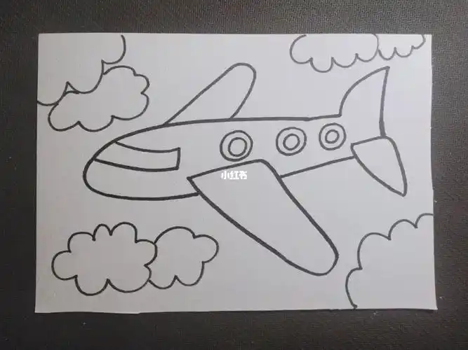 10054简单儿童画飞机