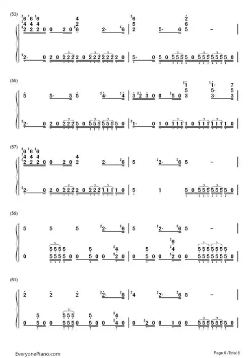 the imperial march-帝国进行曲-星球大战 配乐双手简谱预览6