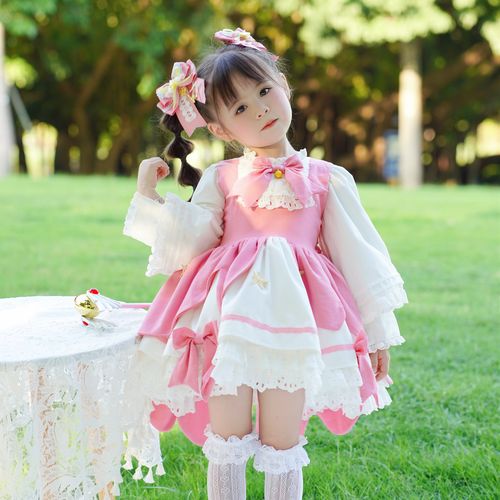 原创儿童圣诞节洛丽塔连衣裙女宝宝百变小樱公主裙洛丽塔秋季童装