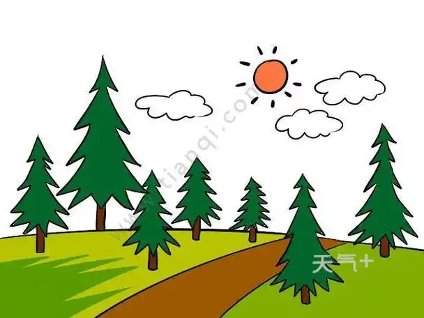 森林简笔画森林背景简笔画森林背景简笔画幼儿画树林简笔画大树简笔画