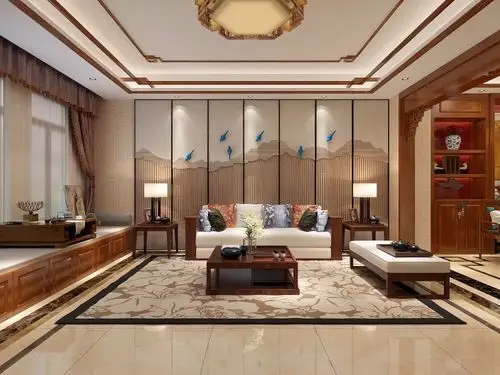 中式客厅飘窗效果图