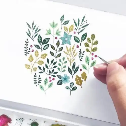 森系手帐必备,小清新叶子水彩素材,太好看了!