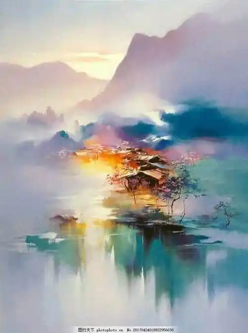 山水油画作品欣赏山水油画图片大全欣赏