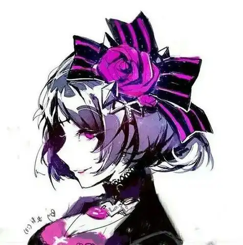 王者荣耀露娜哥特玫瑰头像漫头女头简约