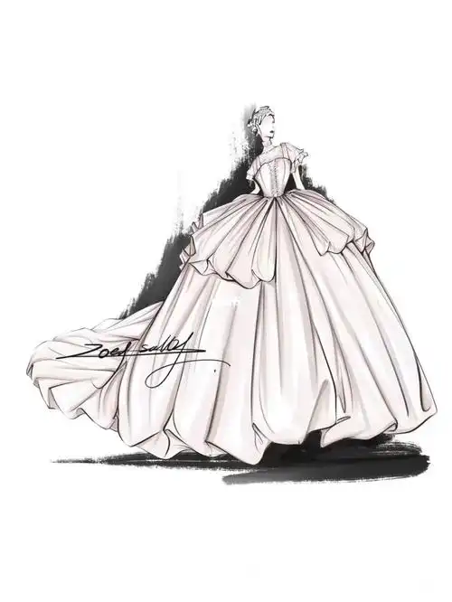 婚纱设计手稿no.466|这件只属于公主的婚纱
