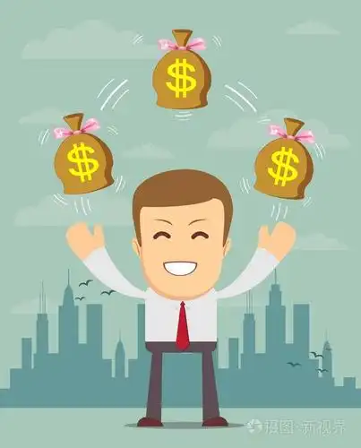 有钱人性格举行袋装满了钱