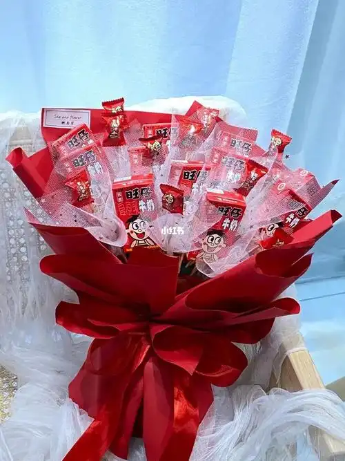 零食花束93旺仔牛奶花束手工包装