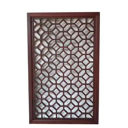 厂家供应客厅实木花格屏风隔断 中式实木花格仿古门窗 制定新品