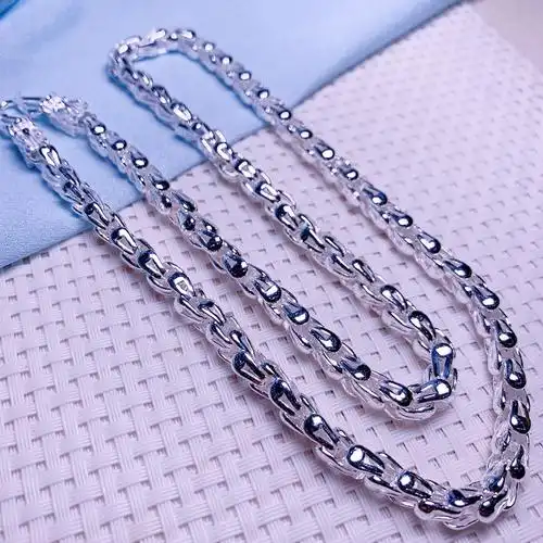 足银999龙头百搭潮男项链泰国纯银男士复古个性简约环套男士送礼