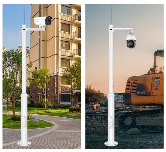 角山实业监控立杆加厚摄像头吊装立装枪机高速球立柱支架室外道路小区