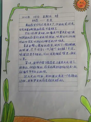 用笔记录观察,用心感悟生活——种蒜—生长