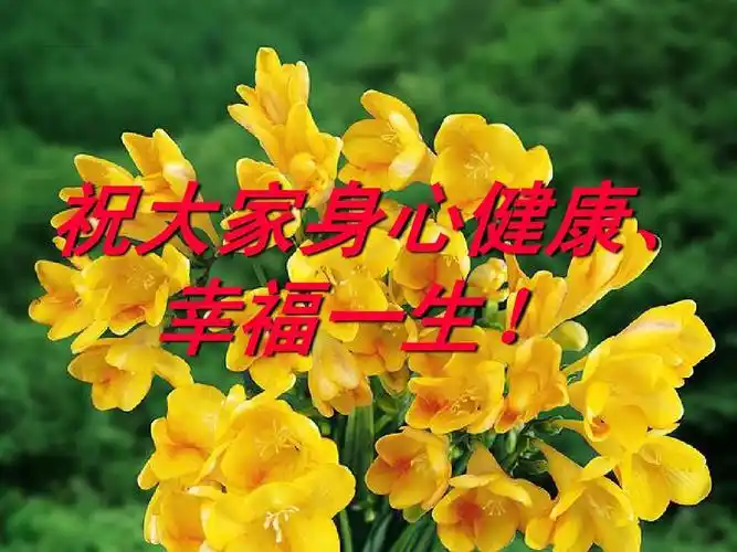 祝大家身心健康, 幸福一生! 1