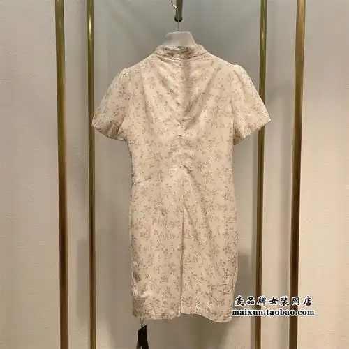 麦寻女装专柜正品夏款qlsup070改良旗袍修身显瘦连衣裙