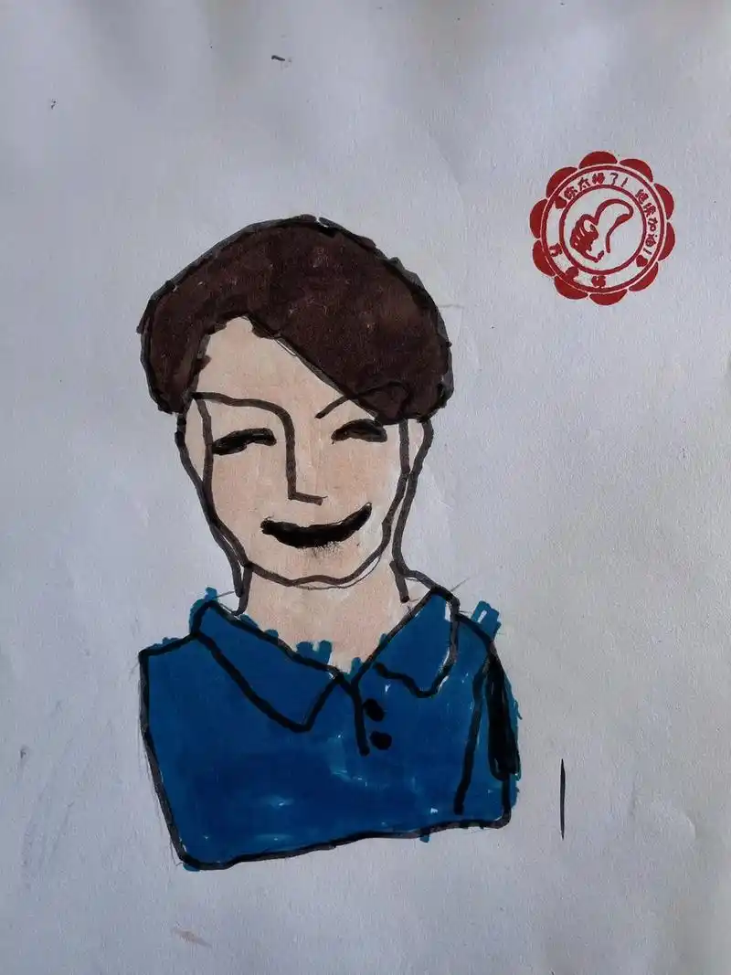 作业展|昨天绘本故事讲了《我爸爸》,让孩子们画一幅爸爸画像, - 抖音