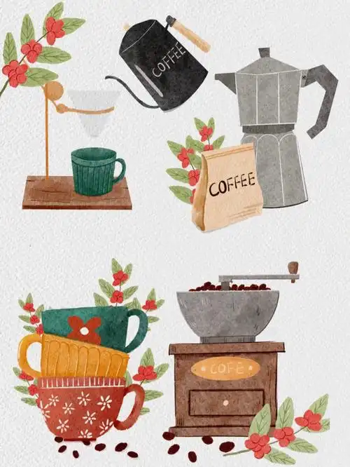 9寸 2代笔软件:procreate素材:纸纹素材咖啡用具系列有手就会直播啦