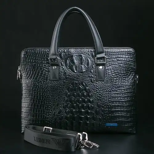 emporlidenamani阿玛尼男包手提包新款高档鳄鱼纹男士公文包商务手提
