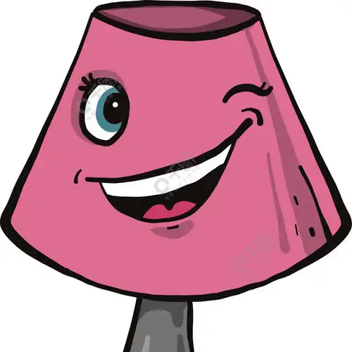 粉红色台灯插图白色背景上的矢量