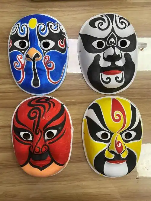 万圣节舞会儿童diy自制面具图案易上色绘画道具空白手绘全脸脸谱