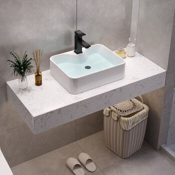 卫生间洗手盆宾馆简易整套洗漱台大理石卫浴台盆厕所洗脸盆 60公分