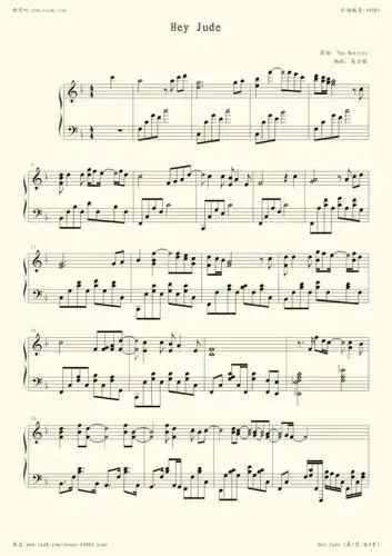 钢琴谱 - hey jude