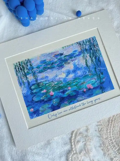 油画棒临摹名画莫奈睡莲附过程色号