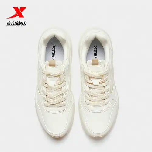 特步男鞋白色运动鞋2020秋季新品男士休闲鞋轻便运动休闲鞋