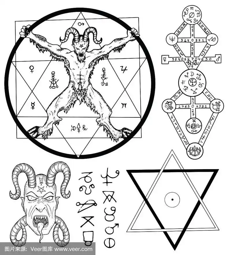 里面有魔鬼和神秘的符号