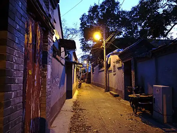 北京胡同夜色