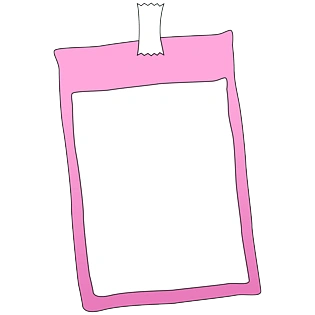 卡通粉色贴纸边框